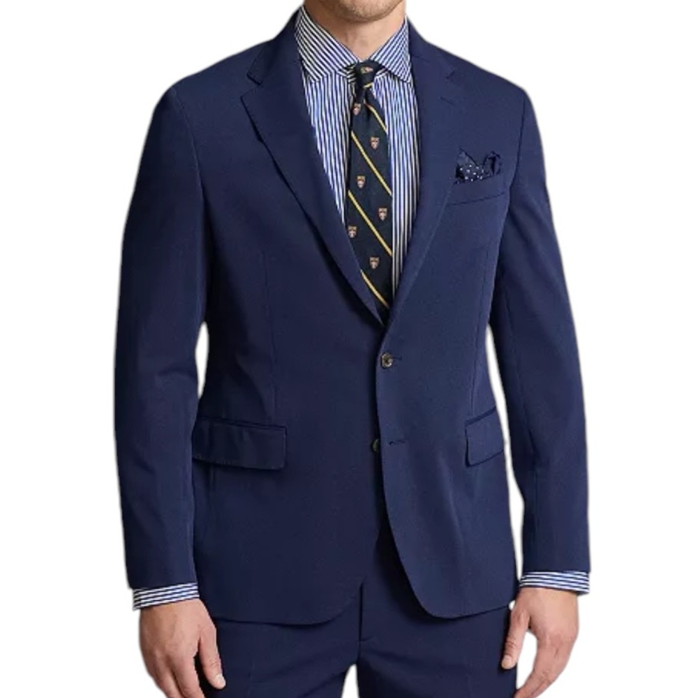 NWT Polo Ralph Lauren Blue C Cruise 1 2-Button Notched Lapels Men's Size 46R